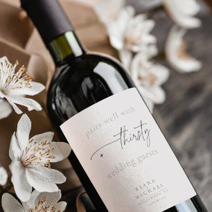 Chic Neutrals Bruiloft Humor Poeder ID1020 Wijn Etiket