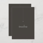 Chic Neutrals Trouwtafel Nummer Charcoal ID1020 Kaart (Voorkant / Achterkant)