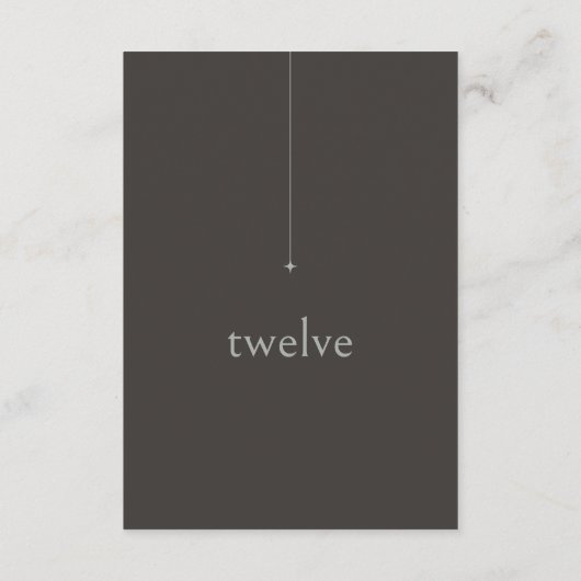 Chic Neutrals Trouwtafel Nummer Charcoal ID1020 Kaart (Achterkant)