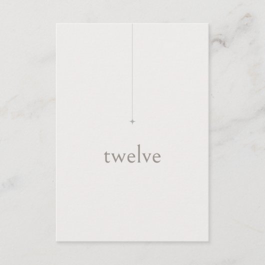 Chic Neutrals Trouwtafel Nummer Poeder ID1020 Kaart (Voorkant)