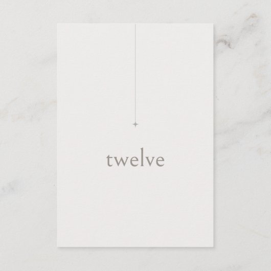 Chic Neutrals Trouwtafel Nummer Poeder ID1020 Kaart (Achterkant)