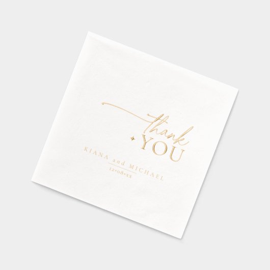 Chic Neutrals Wedding Dank u ID1020 Folie Servetten (Links)