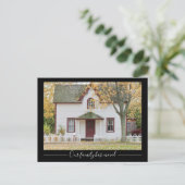 Chic New Home Adres Custom House Foto zwart Briefkaart (Staand voorkant)