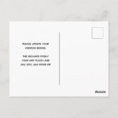 Chic New Home Adres Custom House Foto zwart Briefkaart (Achterkant)