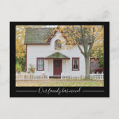 Chic New Home Adres Custom House Foto zwart Briefkaart (Voorkant)