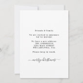 Chic New HOME for Feestdagen Wreatfoto Moving Aankondiging (Achterkant)