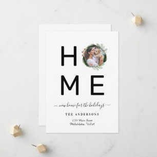 Chic New HOME for Feestdagen Wreatfoto Moving Aankondiging