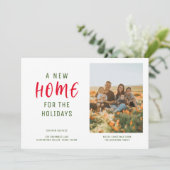Chic New Home voor de Feestdagen | Moderne foto Feestdagenkaart (Staand voorkant)