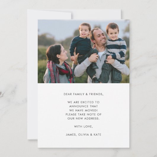 Chic New Nest Home Change of Address Photo Moving Aankondiging (Achterkant)
