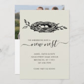 Chic New Nest Home Change of Address Photo Moving Aankondiging (Voorkant / Achterkant)