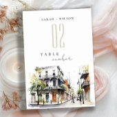 Chic New Orleans Louisiana Waterverf bruiloft Kaart