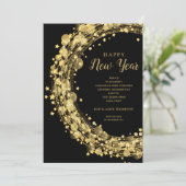 Chic New Year's Eve Party Kaart (Staand voorkant)