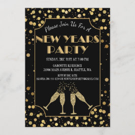 Chic New Years Eve Party Uitnodiging