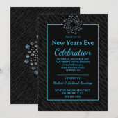 Chic New Years Uitnodiging (Voorkant / Achterkant)