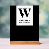 Chic Newly Wed Design Acryl Bord (Neutraal)