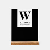 Chic Newly Wed Design Acryl Bord (Voorkant)