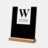 Chic Newly Wed Design Acryl Bord (Hoek)