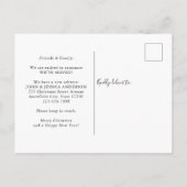 Chic Nieuw Huis Voor De Feestdagen Krans Foto Bewe Aankondigingskaart (Achterkant)