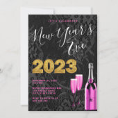 Chic Nieuwjaar Eve Party Kaart (Voorkant)