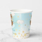 Chic Noah's Ark Blue Baby shower Baptism Birthday Papieren Bekers (Rechts)