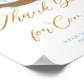 Chic Noah's Ark Blue Boy Bedankt voor je komst Poster (Hoek)