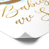 Chic Noah's Ark Boy Babies zijn Sweet Treat Sign Poster (Hoek)