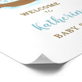 Chic Noah's Ark Boy Baby shower Welkom Poster (Hoek)