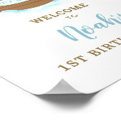 Chic Noah's Ark Boy Birthday Party Welcome Poster (Hoek)