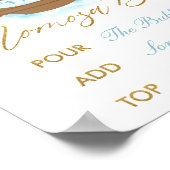 Chic Noah's Ark Boy Momosa Bar Decor Tabletop Sign Poster (Hoek)