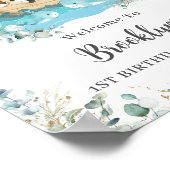 Chic Noah's Ark Greenery Baptism Birthday Welcome Poster (Hoek)