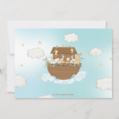 Chic Noah's Ark Leuke Dieren Jongen Verjaardag Fot Kaart (Achterkant)