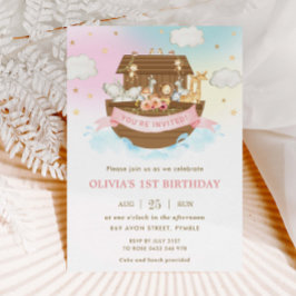 Chic Noah's Ark Leuke Dieren Meisje Verjaardagsfee Kaart