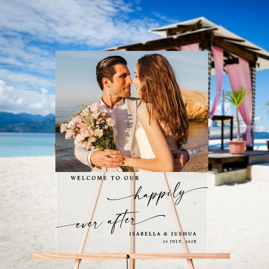 Chic nog lang en gelukkig na de bruiloft welkom acryl bord