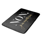 Chic Non Je Ne Regrette Rien Quote Black & Gold Badmat (Gekanteld)