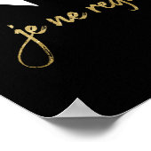 Chic Non Je Ne Regrette Rien Quote Black & Gold Poster (Hoek)