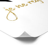 Chic Non Je Ne Regrette Rien Quote Black & Gold Poster (Hoek)