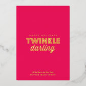 Chic Non-Photo Twinkle Darling Folie Feestdagenkaart (Voorkant)