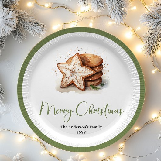 Chic Nordic Christmas Personalized Name Family Papieren Bordje