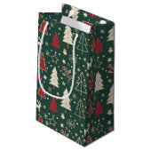 Chic Nordic Winter Wonderland Seamless Pattern Klein Cadeauzakje (Achterkant Gekanteld)