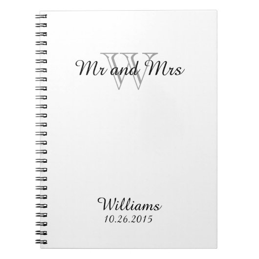 CHIC NOTEBOOK_"Mr & Mrs" WHITE Notitieboek (Voorkant)