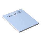 CHIC NOTITIEBLOK_""Mr and Mrs" WHITE/BLUE Notitieblok (Schuin)