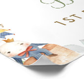 Chic Nursery Rhyme Greenery 1st Birthday Welkom Poster (Hoek)