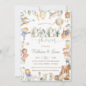 Chic Nursery Rhyme Greenery Baby shower Neutral Kaart (Voorkant)