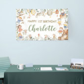 Chic Nursery Rhyme Greenery Birthday Backdrop Spandoek (Beurs)