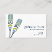 Chic Oars Lake Ocean Beach Cabin Vacation Rental Visitekaartje (Voorkant)