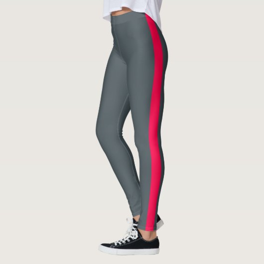 Chic Obsidian Grey Pink zijpaneel Leggings (Links)