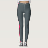 Chic Obsidian Grey Pink zijpaneel Leggings (Voorkant)