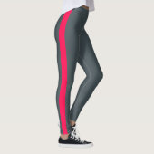 Chic Obsidian Grey Pink zijpaneel Leggings (Rechts)