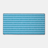 Chic Ocean Blue Glitter Style Horizontal Stripes Bureaumat (Voorkant)