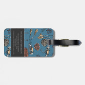 Chic Ocean Scuba Diver & Coral Bagagelabel (Achterkant horizontaal)